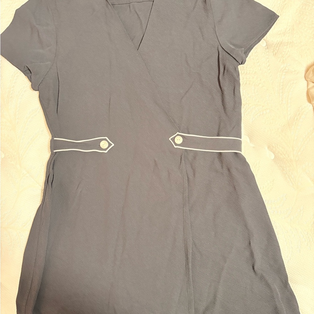 Rag & Bone Charcoal Wrap Blouse